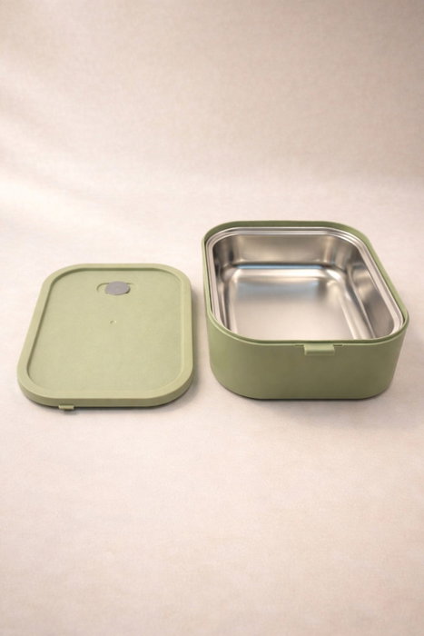 Hermia Caja de almuerzo de acero inoxidable Verde 650 ml